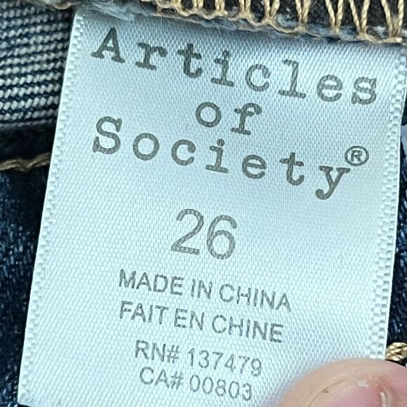 Articles of Society Womens Denim Jeans Straight Leg Blue Wash Size 26 - Picture 10 of 11
